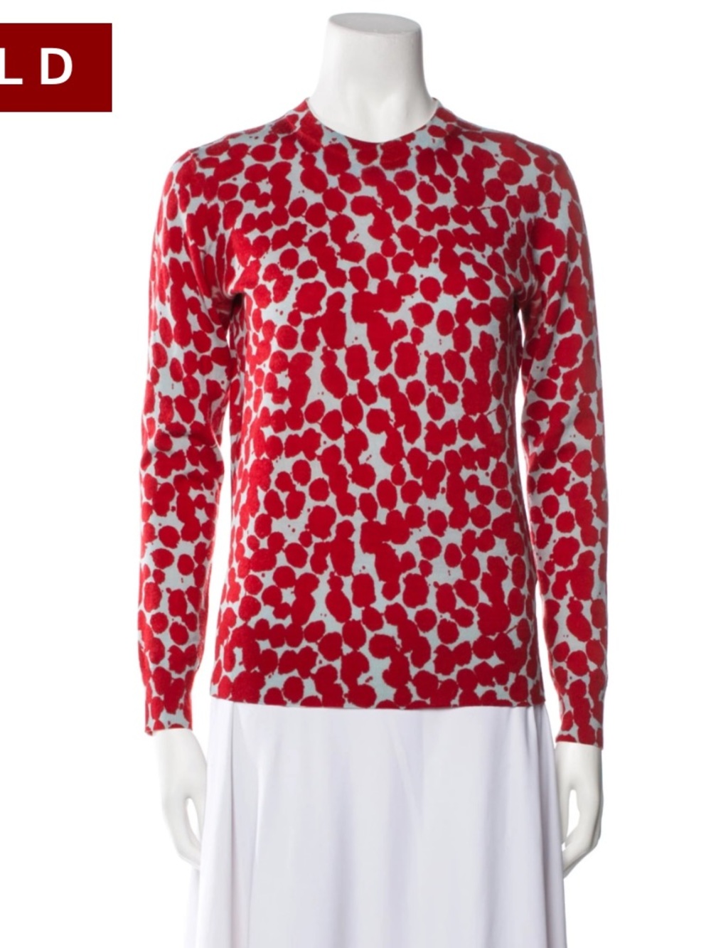 Proenza Schouler Merino Wool Animal Print Sweater L
